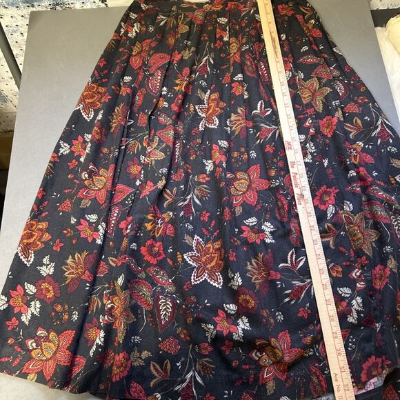 Orvis Women's Floral Maxi Skirt Vintage Size 10 Wrap Style Cottagecore Prairie - Picture 6 of 7
